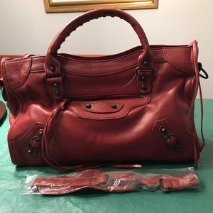 Dolcezza Goatskin Leather Motorcycle Satchel Bag